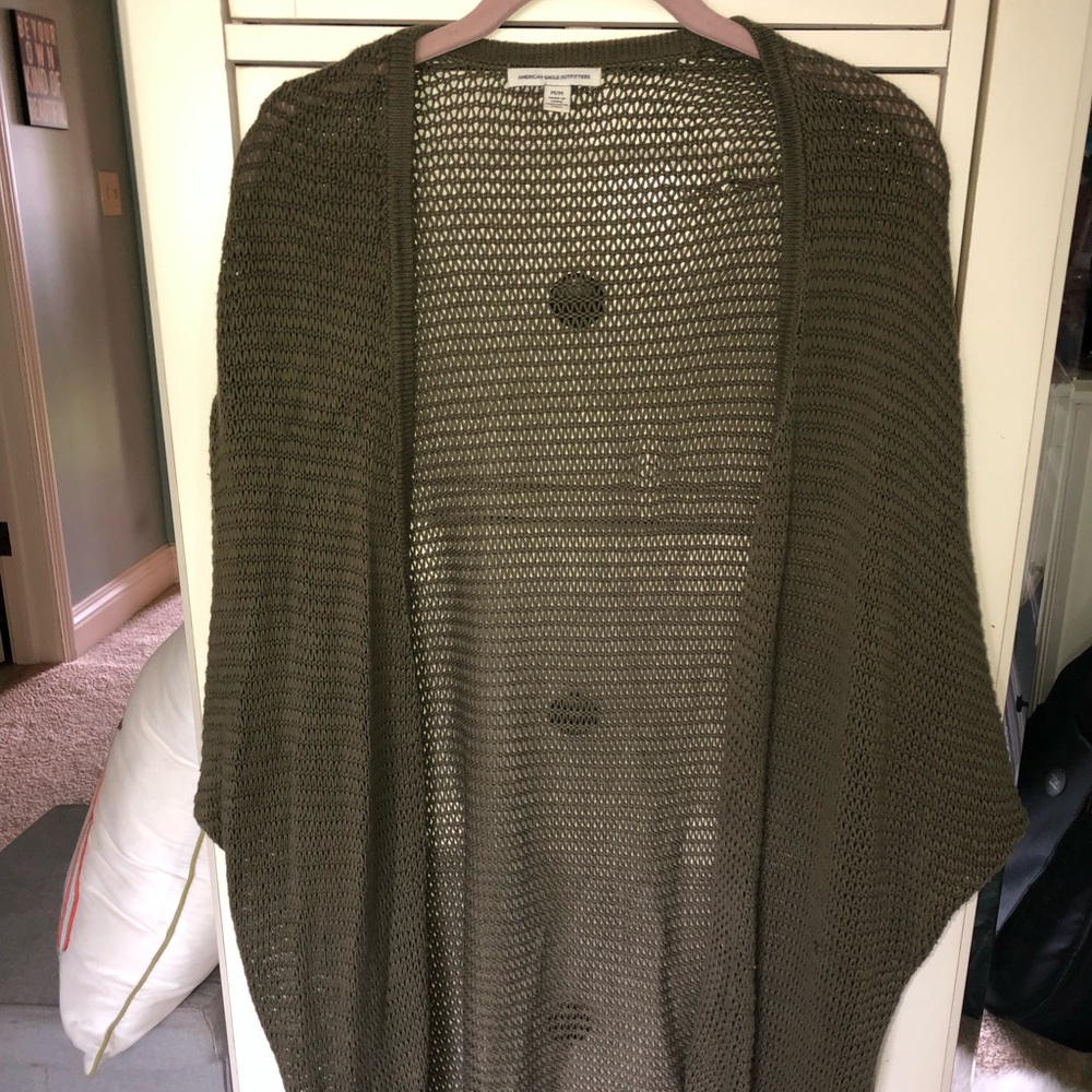 American Eagle Army Green Cardigan